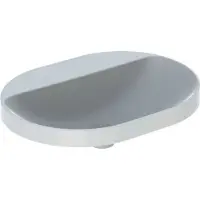 Geberit VariForm Einbauwaschtisch elliptisch, 600x450mm, mit Hahnloch und ohne Überlauf, 500.735.01.2, Farbe: Weiß