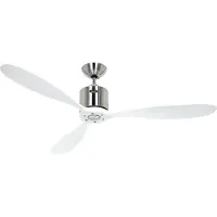 CasaFan AEROPLAN ECO Deckenventilator, chrom/weiß, Ø 132 cm, leise , Aeroplan Eco, Weiß, für Wohnzimmer, Holz, Modern