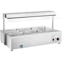 Royal Catering Freistehender Warmwasserbereiter bemar mit Hahn 6 x GN 150mm 55L