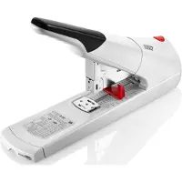 Novus Blockheftgerät B50, Heftleistung bis 140 Blatt, Kapazität bis 100 Klammern, geeignet für Heftklammern Typ 23/6 bis 23/17, weiß