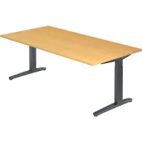 Hjh OFFICE PRO XTRA XB 2E GG - Buche 200 x 100 höhenverstellbar
