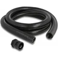 DeLOCK Kabelschutzschlauch 2 m x 28,5 mm mit 2 x PG21 Schlauchverschraubung Set schwarz, Kabelmuffe, Kunststoff, Schwarz