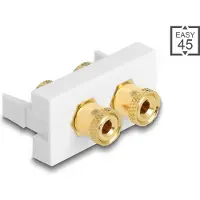 DeLOCK Easy 45 Modul 2 x Polklemme, rot/schwarz, 22,5 x 45 mm