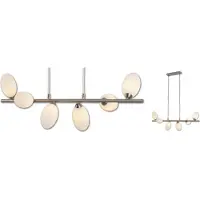 Näve LED Pendelleuchte, Metall, Stahl-Blank, L 80 cm