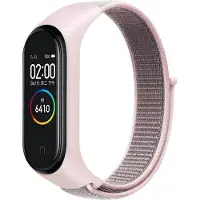 Cover-Discount Xiaomi Mi Band - Nylon Armband Klettverschluss rosa