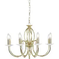 Elstead Lighting Aegean Kronleuchter E14 8-fach Poliertes Messing