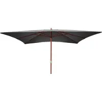 Mendler Sonnenschirm Lissabon, Gartenschirm Marktschirm, 3x4m Polyester/Holz 6kg anthrazit