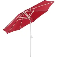 Mendler Sonnenschirm Asti, Gartenschirm, Ø 2,7m neigbar Polyester/Alu 5kg rot