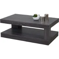 Mendler Couchtisch MCW-A32, Wohnzimmertisch, 3D-Struktur, 40x110x60cm schwarze Eicheoptik