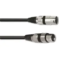 Omnitronic 3022055N XLR Forbindelsesledning [1x XLR-stik 3-polet - 1x XLR-bøsning 3-polet] 10.00 m Sort