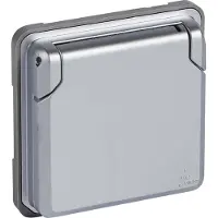 Legrand 077834 Steckdose IP44 m.erh.Berührungsschutz Soliroc grau
