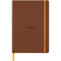 Rhodia Rhodiarama Notizbuch A5 Softcover, 80 Blatt elfenbein 90g, liniert, mit Gummizugverschluss - Kupfer 117383C