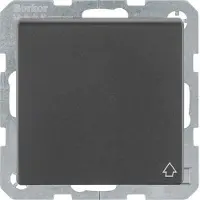 Berker Steckdose mit Schutzkontaktstift und Klappdeckel Q.1/Q.3 anthrazit, samt