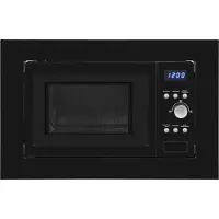 Exquisit Einbau-Mikrowelle EMW 1770-G-D-030 schwarz | Grill | max. 1000 W | Garraum 17 l | Schwarz-Glas Front