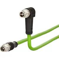 METZ CONNECT Verbindungsleitung M12 ST-M12 ST, 8-pol X-kodiert, gerade-gewinkelt, 5 m