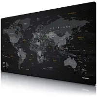 Titanwolf Gaming Mauspad, XXXL 1500 x 800 x 3 mm Mausmatte Extralarge / Waschbar, Weltkarte