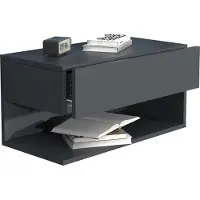 Hioshop Holz Wandschublade Nachtschrank Wandboard Schublade Konsole Nachttisch Usal XL 60 cm