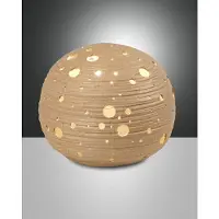 FABAS LUCE Tischleuchte Corvara E14 Ø200mm Khaki