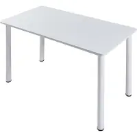 En.casa Esstisch ’Tammela’ für 4 Personen 120 x 60 cm Stahlbeine Weiß