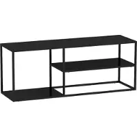 En.casa Couchtisch 'Solund' Stahl 120 x 50 x 50 cm Schwarz, matt