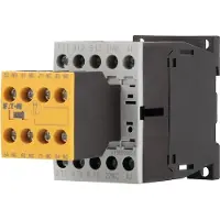 Eaton 191741 Sicherheitsschütz, 380 V 400 V: 4 kW, 2 S, 3 Ö, 230 V 50 Hz, 240 V 60 Hz, Wechselstrombetätigung, Schraubklemmen, Mit Spiegelkontakt.
