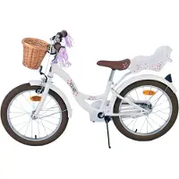 Volare Blossom Kinderfahrrad für Mädchen - 18 Zoll in Weiß für Kinder von 4 bis 7 Jahren