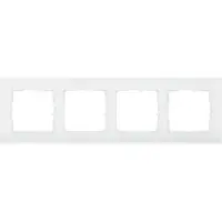 Legrand SEANO Natura 4-fach Rahmen aus Echtmaterial, nachhaltige Produktion und Verpackung, Designausführung: Weißes Glas, 766104