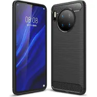 König Design Huawei Mate 30 Hülle Case Handy Cover Schutz Tasche Schutzhülle Carbon Schwarz
