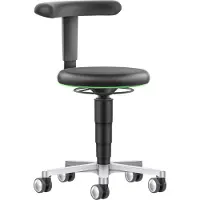 BIMOS Medical / Labor Sitzmobil , höhenverstellbar, Doppelrollen, Kunstleder, grün