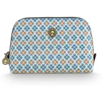 Pip studio Coby Cosmetic Bag Triangle Small Mojo Blue 19/15x6x12cm