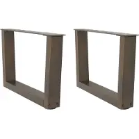 vidaXL Couchtischbeine V-Form 2 Stück Naturstahl 50x(30-31,3) cm Stahl