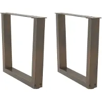 vidaXL Couchtischbeine V-Form 2 Stück Naturstahl 60x(42-43,3) cm Stahl