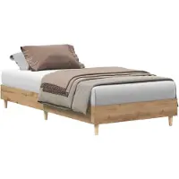 vidaXL Bettgestell ohne Matratze Artisan-Eiche 90x200cm Holzwerkstoff