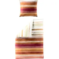 TRAUMSCHLAF Seersucker Bettwäsche Tilburg orange 155x220 cm + 80x80 cm