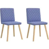 vidaXL Esszimmerstühle 2 Stk. Jeansblau Stoff