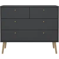 Ebuy24 Bodo Kommode 4 Schubladen matte grau.