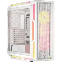 Corsair iCUE LINK 5000T LX RGB, Midi Tower, PC, Weiß, ATX, EATX, micro ATX, Mini-ITX, Kunststoff, Stahl, Gehärtetes Glas, Gaming