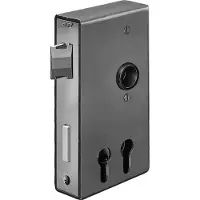 AMF Schlosskasten 140D-40ZW für zwei Profilzylinder, blank