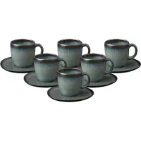 Like. by Villeroy & Boch Lave Kaffeetassen mit Untertassen