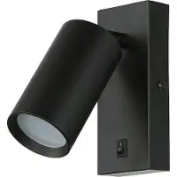 Licht-Erlebnisse Wandspot Metall verstellbar Schwarz GU10 Wandlampe