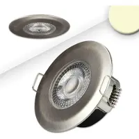 ISOLED LED Einbaustrahler PC68 IP44, brushed, 5W, 38°, warmweiß, 3 Stufen dimmbar