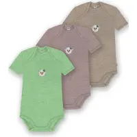 Normani 3er Set Baby Merino Body Kurzarm „Tauranga" - 9299