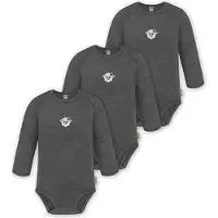 Normani 3er Pack Baby Merino Body Langarm „Auckland" - 9371