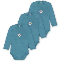 Normani 3er Pack Baby Merino Body Langarm „Auckland" - 9379