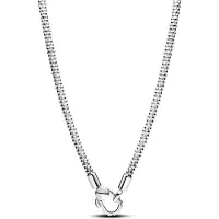 Pandora Charm Holders 925 Sterling Silver Studded Chain Necklace 393682C00