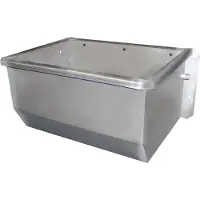 Sonstiges Edelstahl Trogtränke 50cm, Ablauf 2", mit Heizung 100W