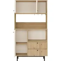 Skye Decor , RE3-SW, Mehrzweckschrank, Eiche, 100 % MELAMINBESCHICHTETE SPANPLATTEN, 88 x 35,5 x 161,2 cm