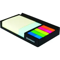 Donau Schreibtisch-organizer mit schublade für kleine blätter und markierungen, 164x104x24mm, schwarz