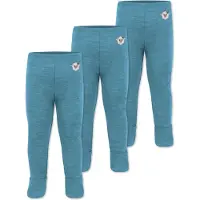 Normani 3er Pack Baby Merino Hose mit Füssen - 9541