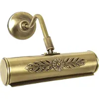 Licht-Erlebnisse Bilderleuchte Echt-Messing B: 20 cm in Bronze hell glänzend E14 Jugendstil